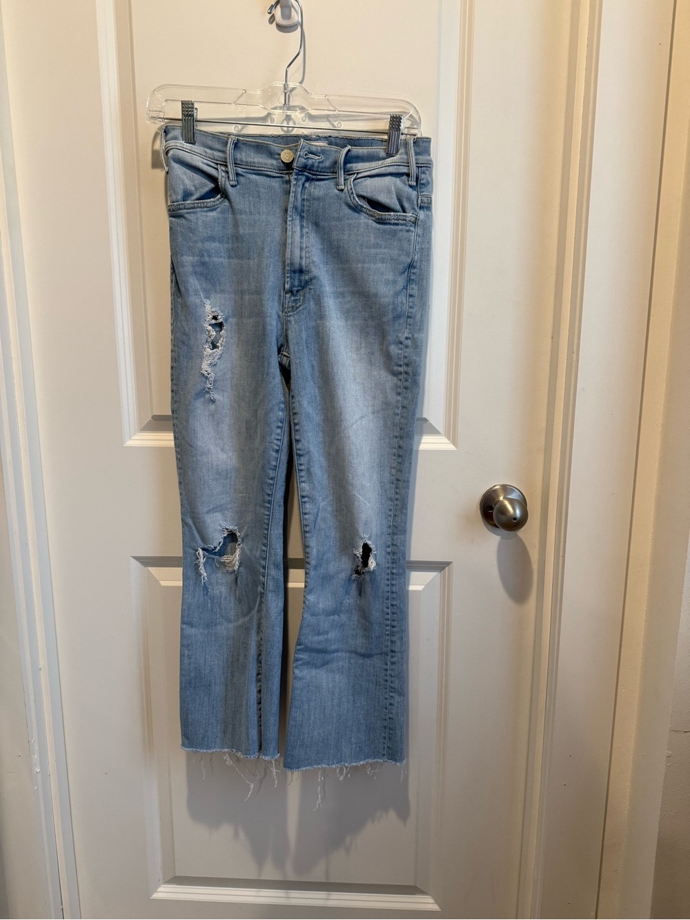 MOTHER The Hustler Ankle Fray Jeans – Written In The Sky Wash – Size 27 - Picture 1 of 6